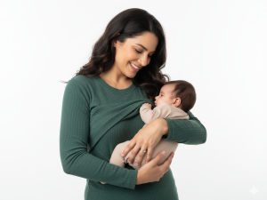 Blusa Para Lactancia Verde Bosque