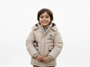 Chaqueta Beige Impermeable Para Niño