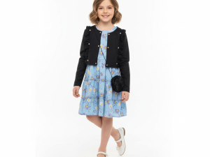 Hermoso Vestido Con Chaqueta De Cuero