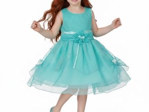 Vestido Elegante De color Verde Menta Para Niña