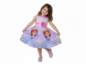 Vestido Con Estampado De La Prinsecita Sofia Para Niña