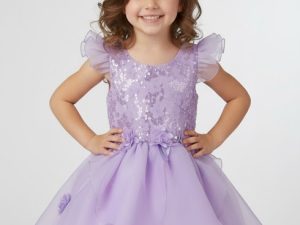 Vestido Elegante De Color Lila Para Niña