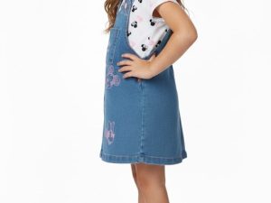 Overol De Jeans En Jardinera Para Niña