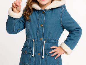 Chaqueta Gaban De Jeans Para Niña