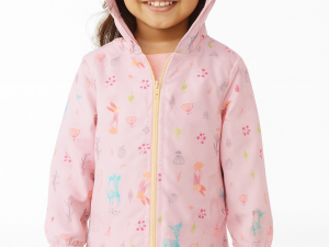 Chaqueta Importada Impermeable Rosada Para Niña