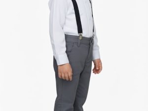 Conjunto Formal De Color Gris Para Niño