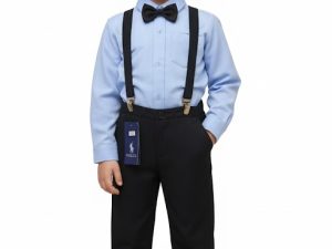 Conjunto Formal De Color Negro Con Azul Para Niño