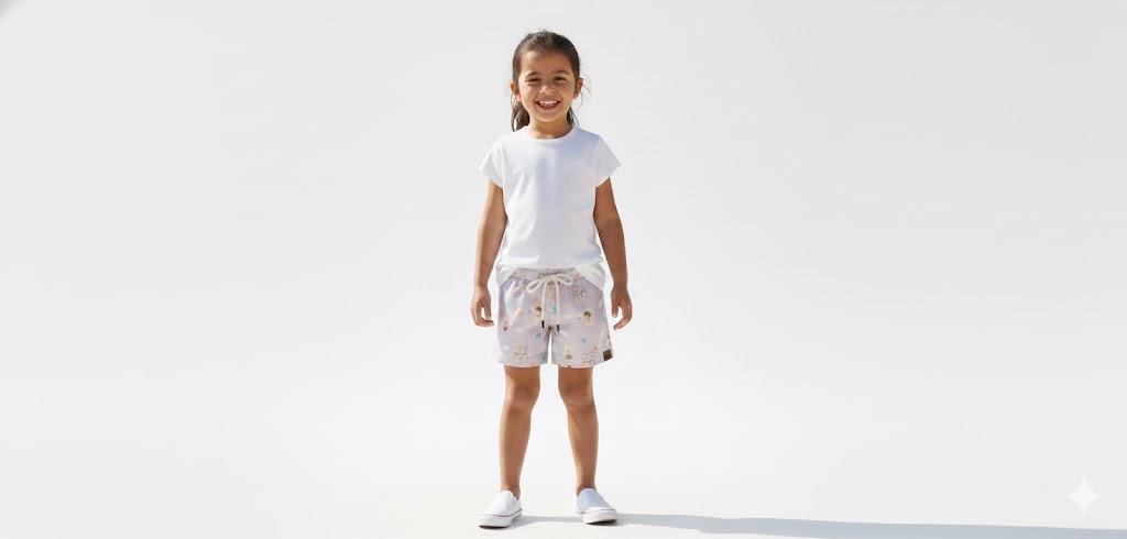 Bermuda Playera Color Palo Rosa Para Niña