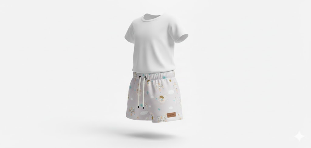 Bermuda Playera Color Palo Rosa Para Niña - Imagen 3